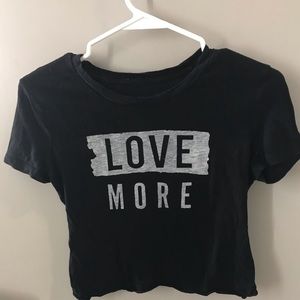 Graphic Black Crop Tee size small